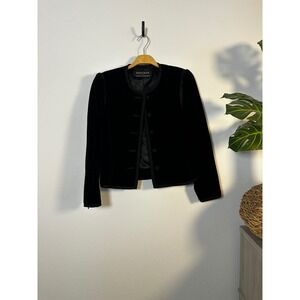 Vintage Sottana David Lohman Black Velvet Bolero Jacket Womens Size 10